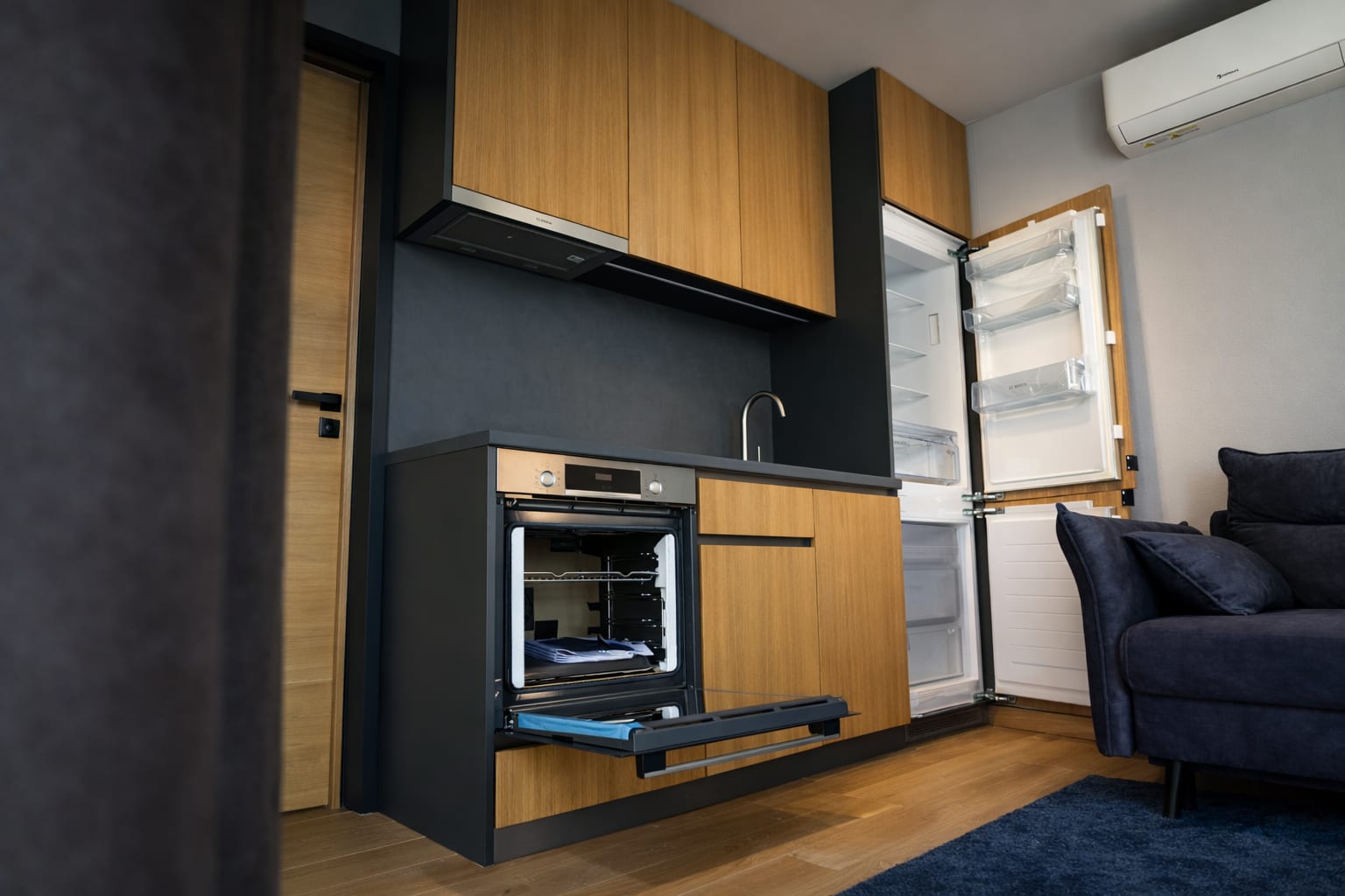 Küche und Innenausbau eines Pølarnest Tiny Houses